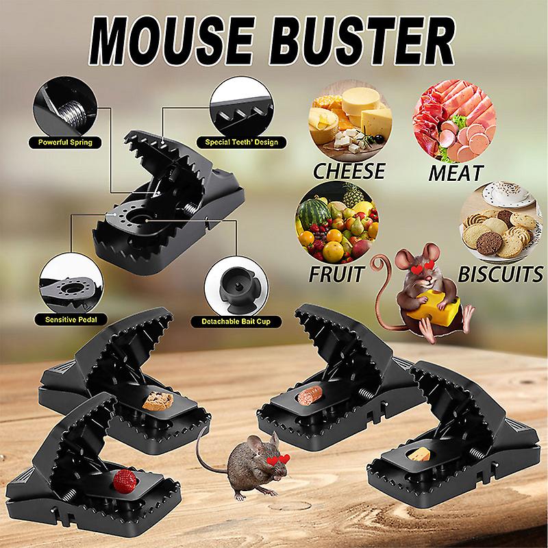 Heavy-Duty Black Mouse Trap 🐭💥 | Safe, Reusable